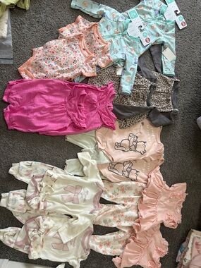 Large Bundle of baby girl/BNWT toddler clothes.
